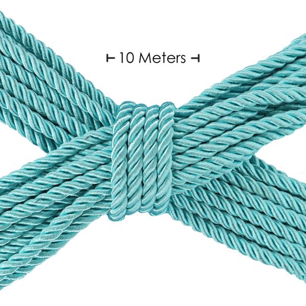 Ouch! Bondage-Seil aus Polyester - 10 m - Blau