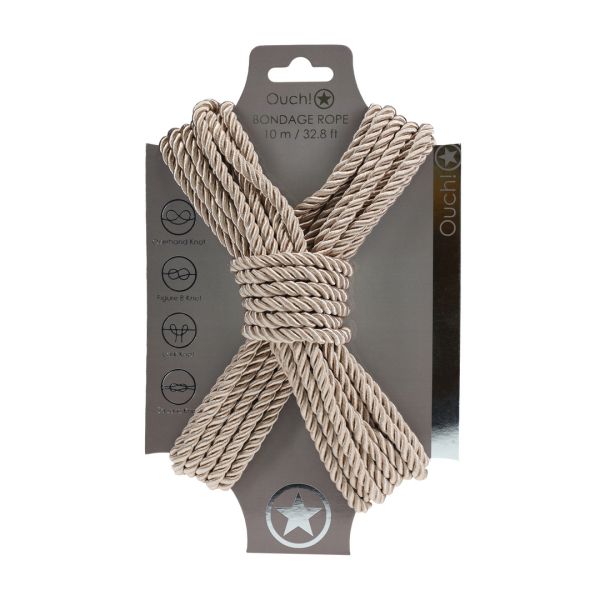 Ouch! Bondage-Seil aus Polyester - 10 m - Gold