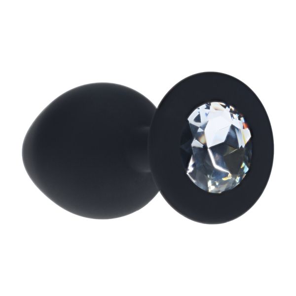 Ouch! Austauschbarer Diamond Buttplug Medium - Schwarz