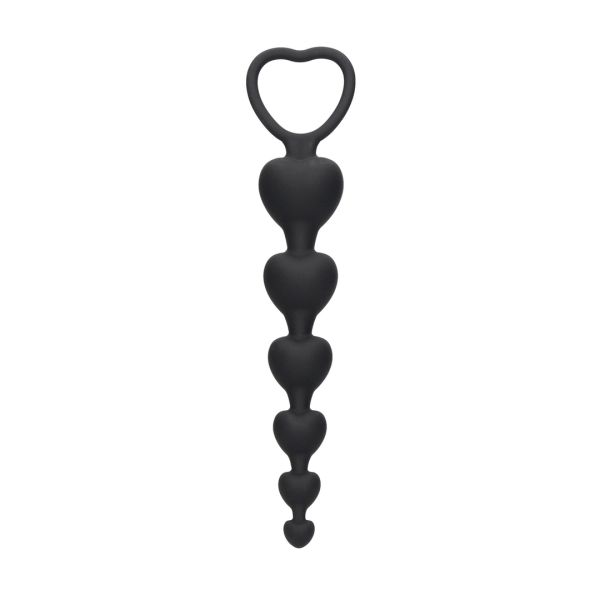 Ouch! Anal Heart Beads - Herzförmige Analkugeln