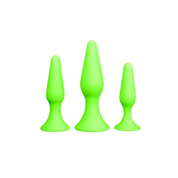 Ouch! Buttplug-Set - Leuchtend im Dunkeln