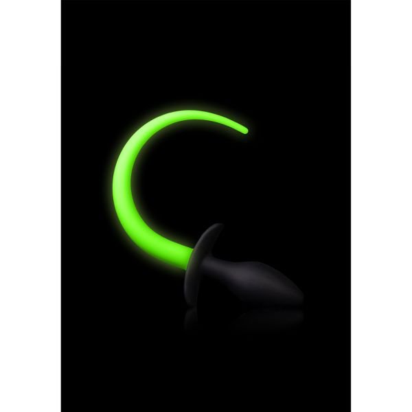 Ouch! Puppy Tail Buttplug - Leuchtet im Dunkeln