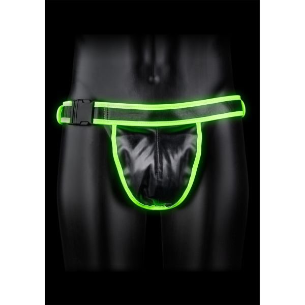 Ouch! Jockstrap mit Schnalle - Glow in the Dark - S/M