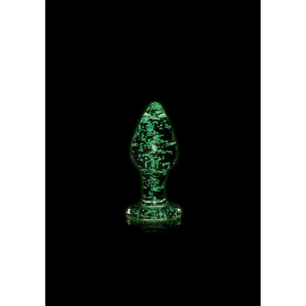 Ouch! Glas Buttplug - Leuchtet im Dunkeln - Small