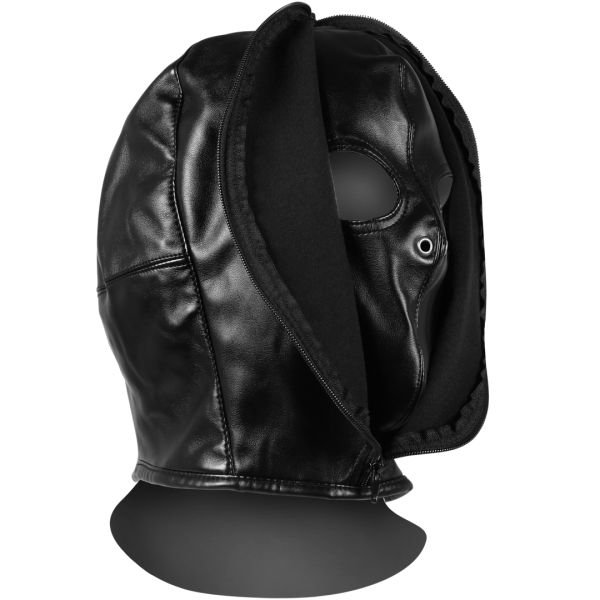 Ouch! Bondage Maske mit Reißverschluss - Schwarz