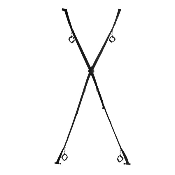 Ouch! Bondage-Kreuz für die Tür - Schwarz