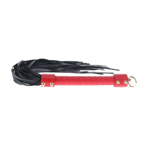 Ouch! Milan Collection - Flogger - Schwarz/Rot