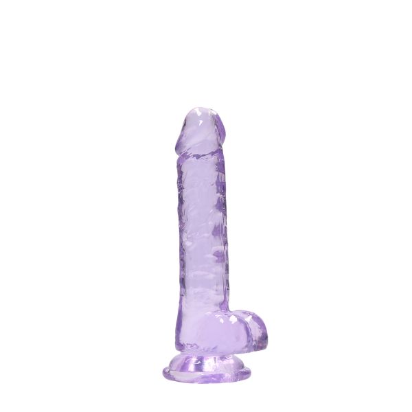 RealRock Realistischer Dildo mit Hoden - 18 cm - Lila