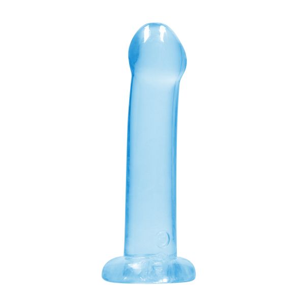 RealRock nicht-realistischer Dildo mit Saugnapf - 17 cm - Blau