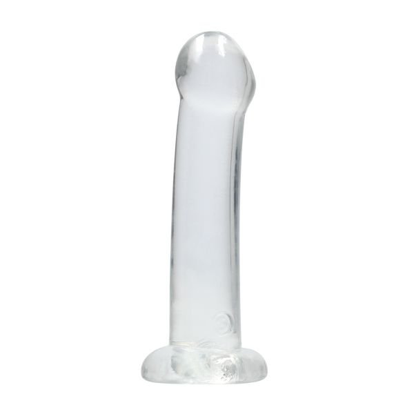 RealRock Nicht-realistischer Dildo mit Saugnapf - 17 cm - Transparent