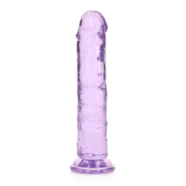 RealRock Gerader realistischer Dildo mit Saugnapf - 18 cm - Lila