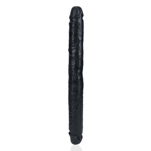RealRock Slim Doppeldildo - 35,6 cm - Schwarz