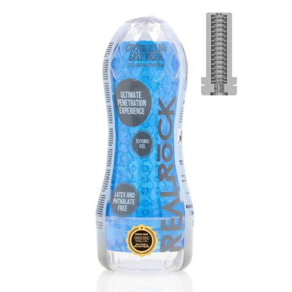 RealRock Easy Rider - Strukturierter Masturbator - Blau