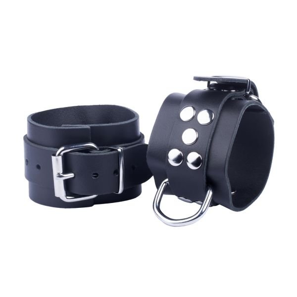 Red Leather Ultra Leder Handfesseln - Schwarz