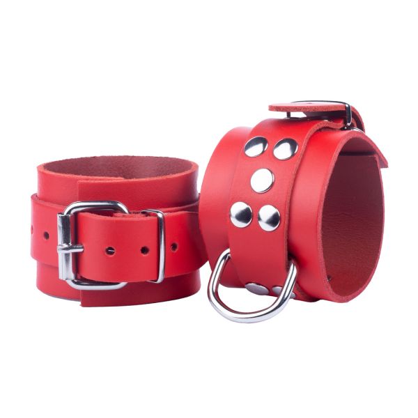 Red Leather Ultra Leder Handfesseln - Rot