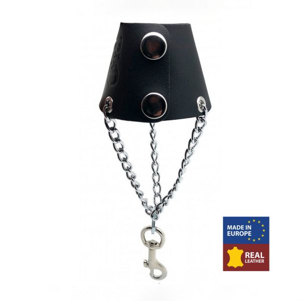 Red Leather Leder-Parachute mit Ketten und Haken - Schwarz