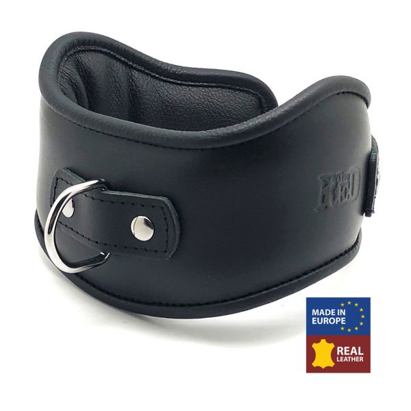 Red Leather Leder-Halsband - Schwarz