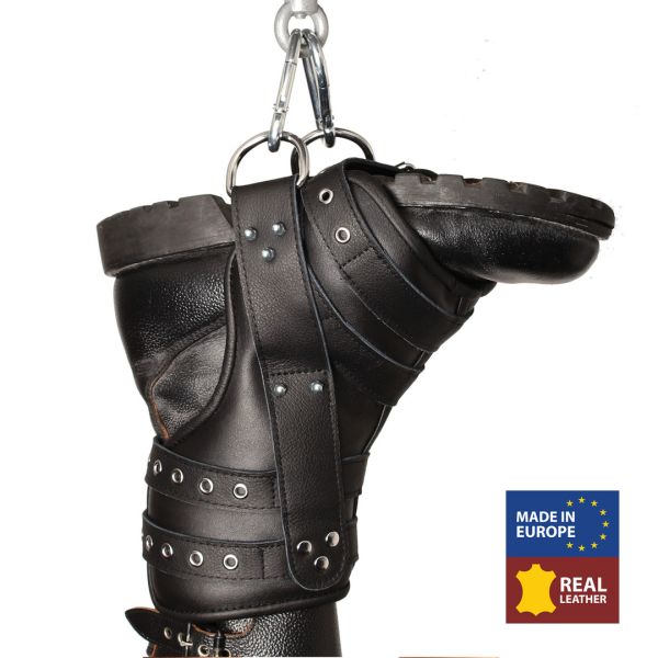Red Leather Deluxe 2er-Set Leder Beinaufhängungen - Schwarz