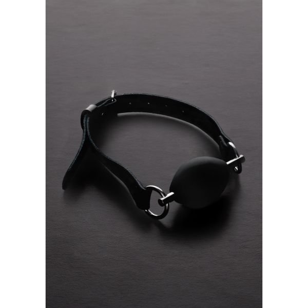 Steel Ovaler Silikon Ballknebel - Schwarz