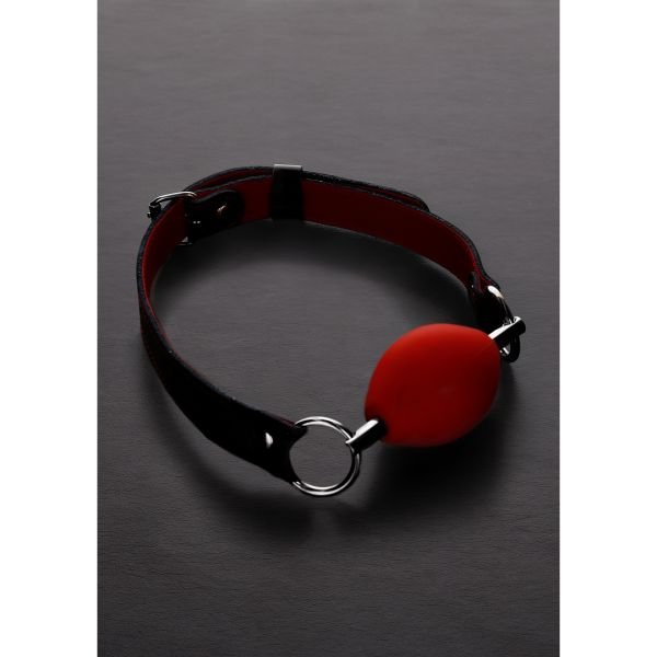 Steel Ovaler Silikon Ballknebel - Rot