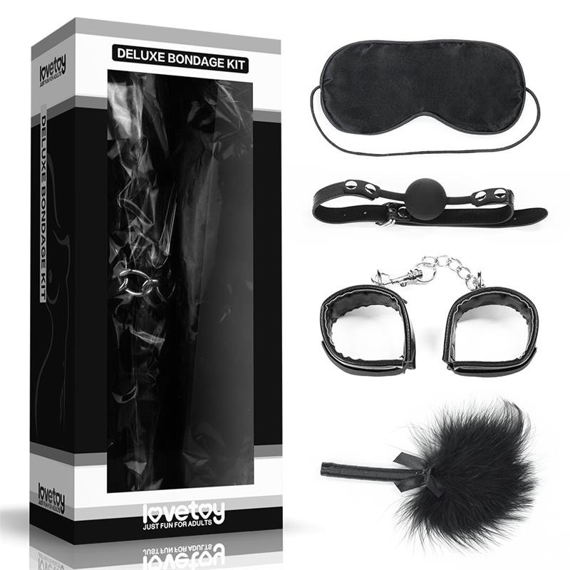 Bondage Kit Deluxe Black 4pcs