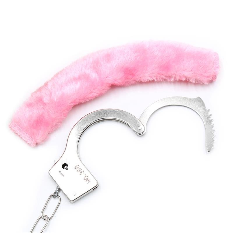 Metal Handcuffs Pink Furry