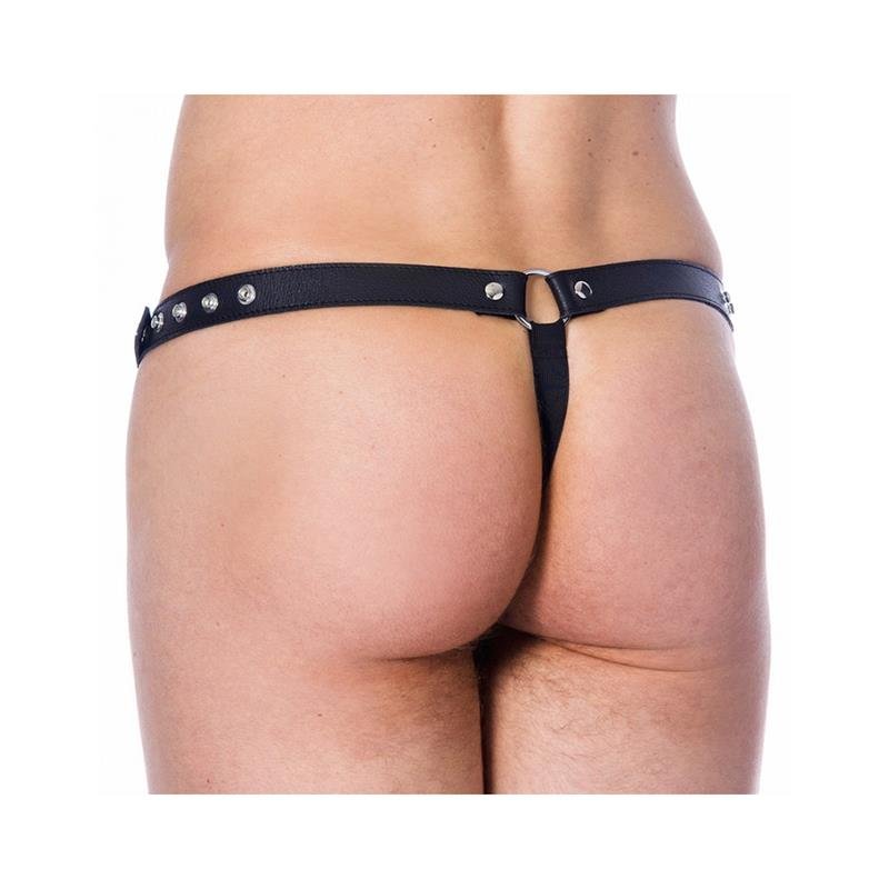 Leather G-string Adjustable & Rivets