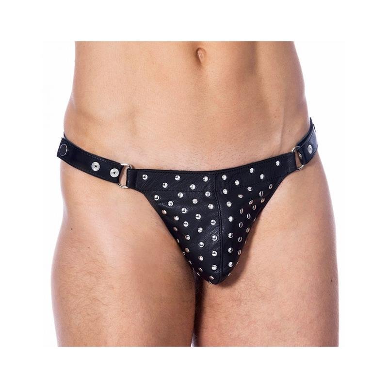 Leather G-string Adjustable & Rivets